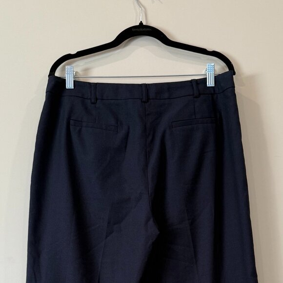 Jones New York Stretch Flat Front Navy Trouser Dress Pants Size 12 - Picture 4 of 7
